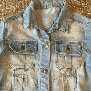Dream Out Loud By Selena Gomez Trucker Cropped Jean Jacket sz SP Core